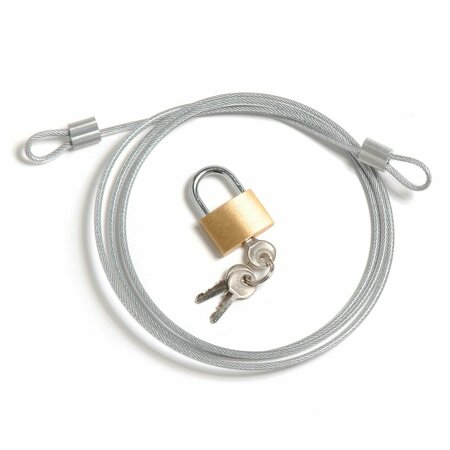 GLOBAL INDUSTRIAL Security Cable Kit-Includes Cable Padlock And 3 Keys 238152